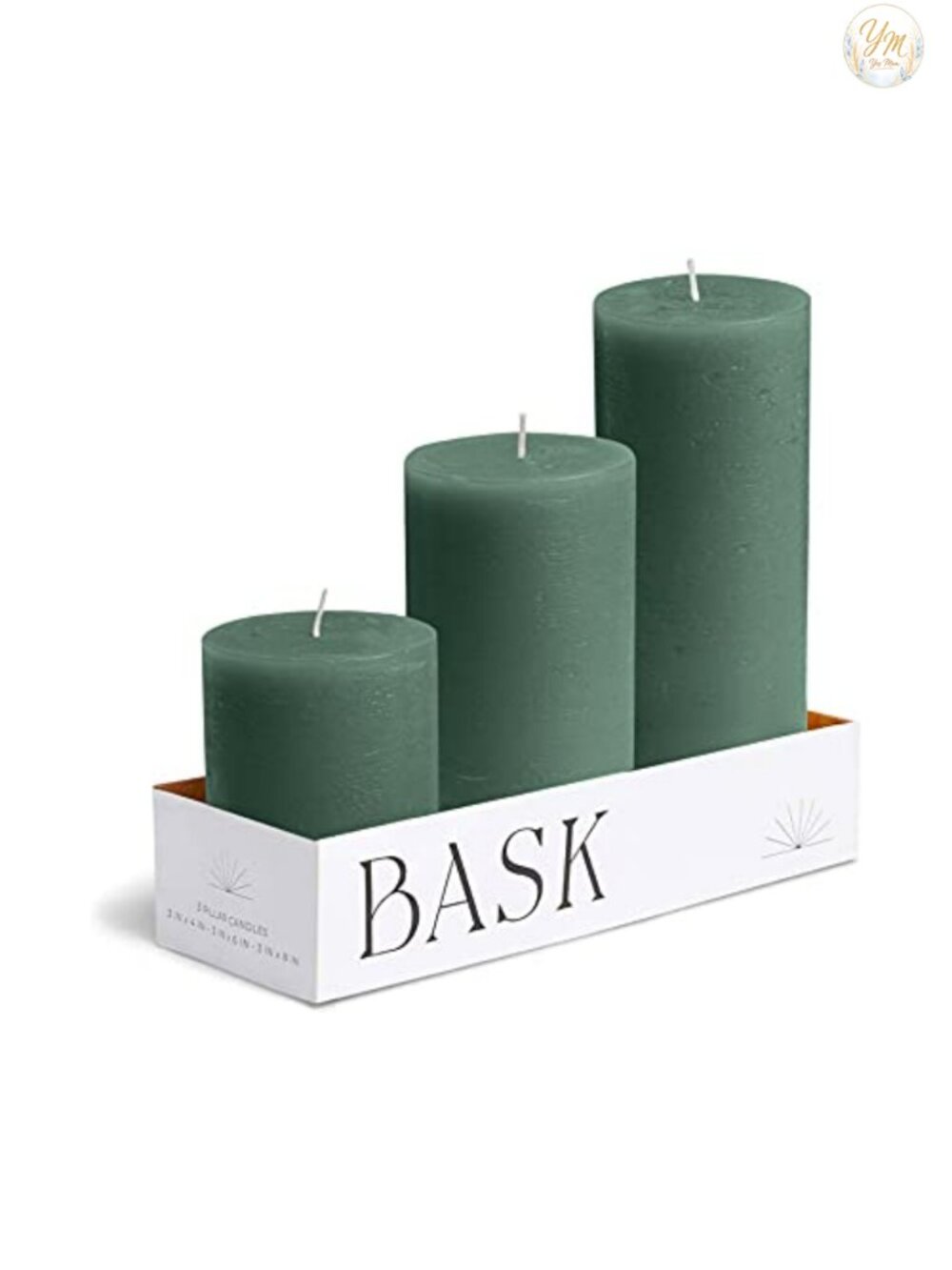 Unscented Dripless Smokeless Pillar Candle Set of 3 Modern Home Decor